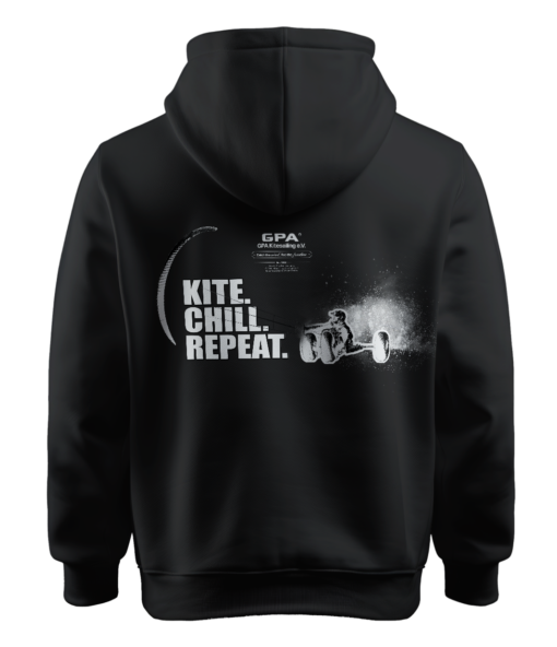 Basic Hooded Sweatshirt Motiv "Kite-Chill-Repeat" – Bild 2
